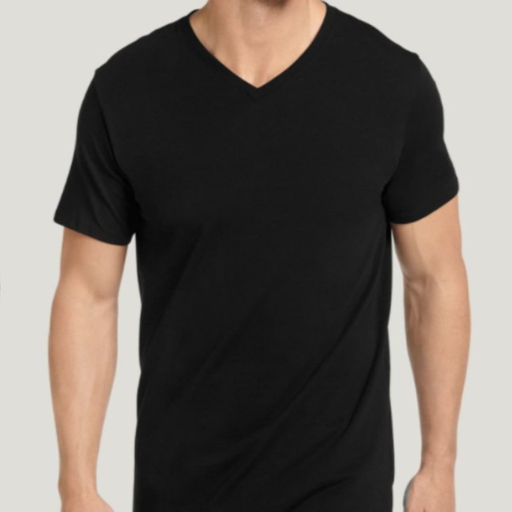 Jockey Stretch V Neck T-shirt. NWOT. Medium. Black. 2 pack